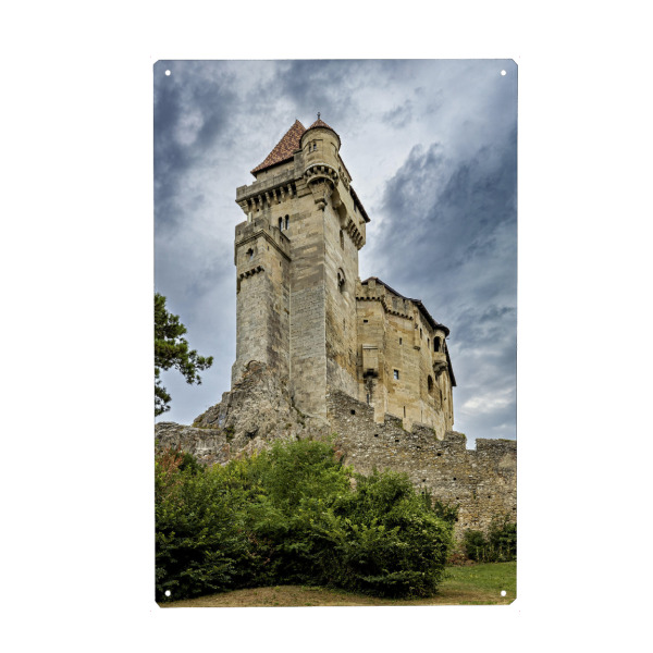 Holzbild "Wien Burg Liechtenstein" artboxONE - Architektur - Burg liechtenstein,Liechtenstein,Maria enzersdorf,österreich,Burg,Mittelalter,Ritterburg