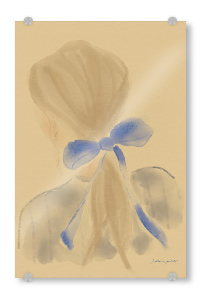 Acrylglasbild "Blaues Haarband" artboxONE - Menschen,Fashion,Für Mama