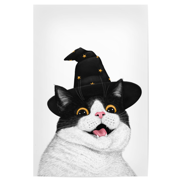 Poster 30x20 cm "Katze von Halloween" artboxONE - Tiere - Katze,Katzen,Tiere,Tier,Natur,Halloween,Lustig,Niedlich,Kätzchen,Für sie