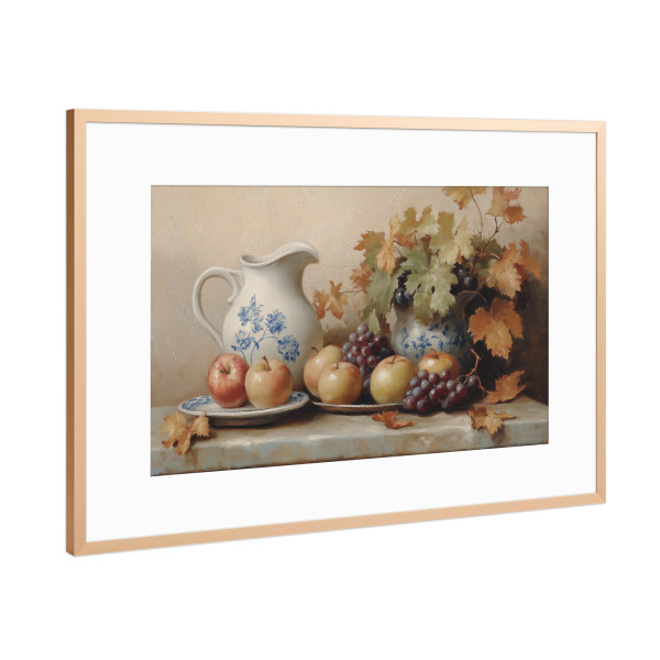 Poster mit Rahmen Kupfer "Porträt von Früchten" artboxONE - Essen & Trinken / Obst & Gemüse