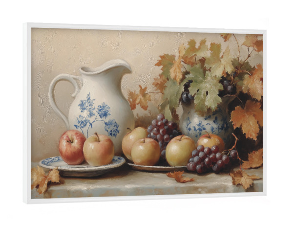 Poster mit weißem Rahmen "Porträt von Früchten" artboxONE - Essen & Trinken / Obst & Gemüse