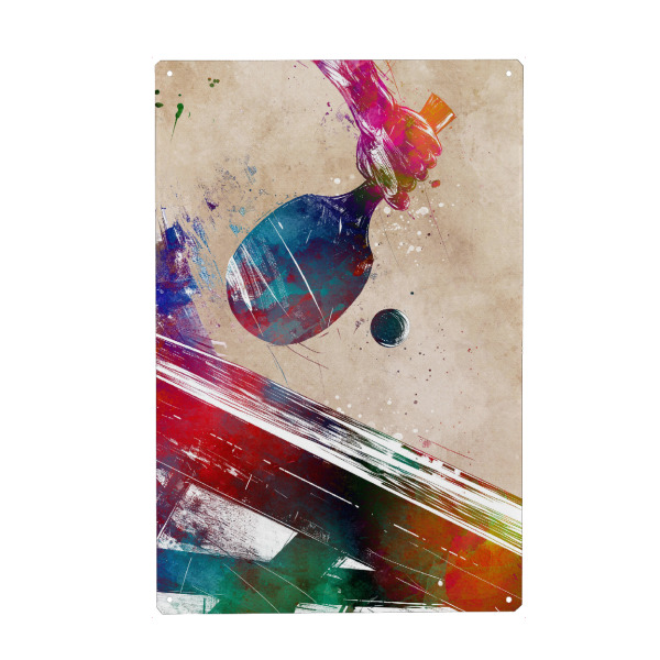 Holzbild "Tischtennissportart B" artboxONE - Sport,Sport / Motivation - Tischtennis,Tennis,Sport,Spiel,Ball,Grafik