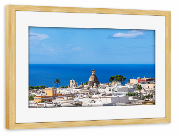 Poster mit Rahmen kiefer "Blick über Capri" artboxONE - Natur,Reise,Architektur,Reise / Strand und Meer,Reise / Länder