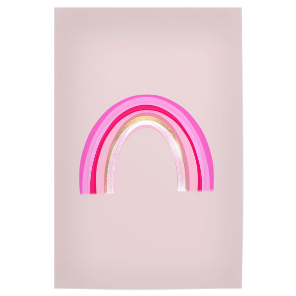 Poster 30x20 cm "Schillernder rosa Regenbogen" artboxONE - Abstrakt - Regenbogen,Traum,Kinder,Malerei,Abstrakt,Mädchenhaft
