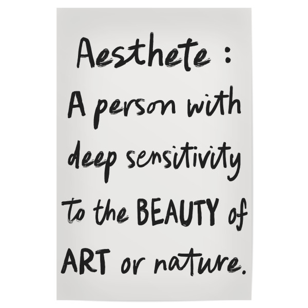 Poster "Bedeutung von Ästhet" artboxONE - Typografie
