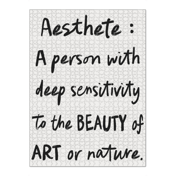 Puzzle Ravensburger "Bedeutung von Ästhet" artboxONE - Typografie