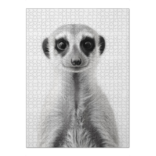 Puzzle Ravensburger "Fotogenes Erdmännchen" artboxONE - Tiere,Schwarzweiß,Lustig