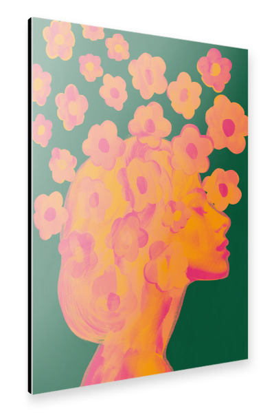 Alu-Dibond "Bloom von TAS - Grün" 30x20 cm artboxONE