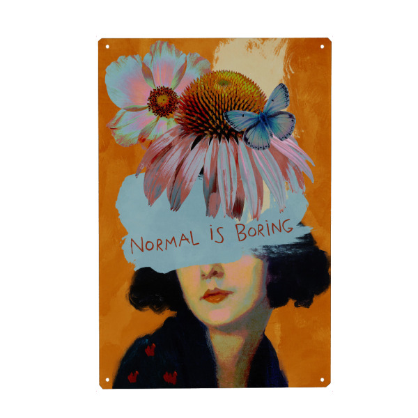 Holzbild "„Normal is Boring“ von TAS" artboxONE - Natur,Floral,Abstrakt