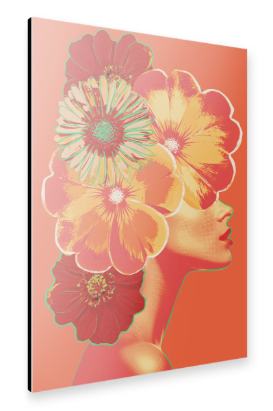 Alu-Dibond "Blumensaison von TAS -Orange" 30x20 cm artboxONE