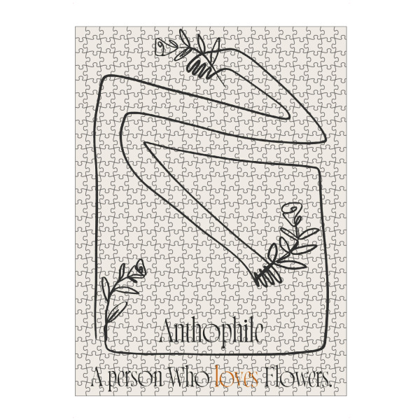 Puzzle Ravensburger "Jemand, der Blumen schätzt" artboxONE - Typografie,Floral,Abstrakt
