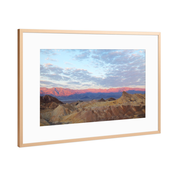 Poster mit Rahmen Kupfer "Zabriskie Point at Death Valley NP" artboxONE - Natur,Reise,Reise / Länder