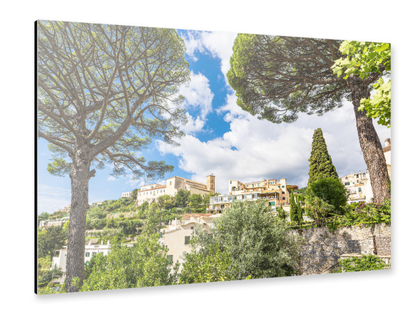 Alu-Dibond "Häuser und Bäume in Ravello" 30x20 cm artboxONE
