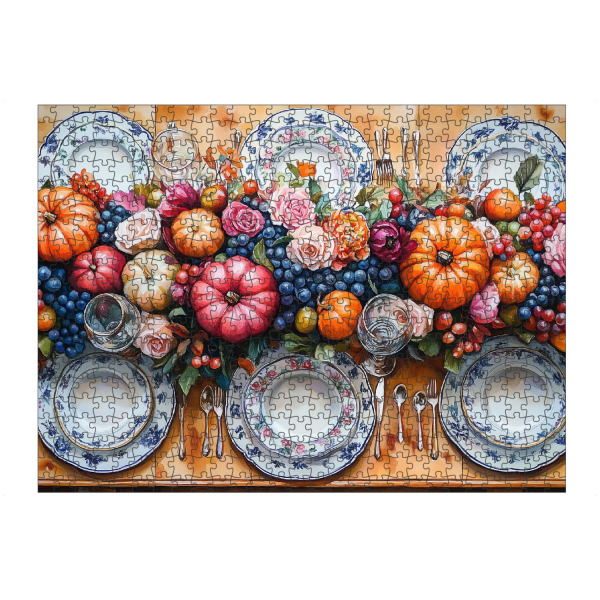 Puzzle Ravensburger "Erntedankfest Festmal" artboxONE - Floral,Essen & Trinken,Abstrakt