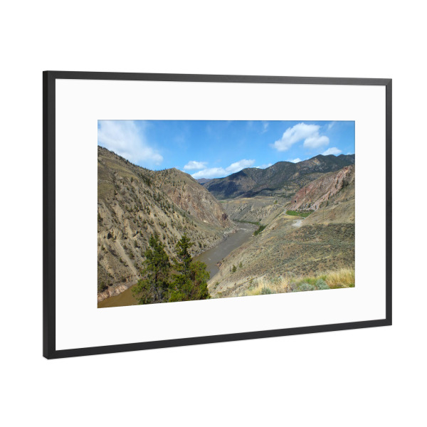 Poster mit Rahmen Schwarz (Metallic) "Fraser River" artboxONE - Natur,Reise,Reise / Länder