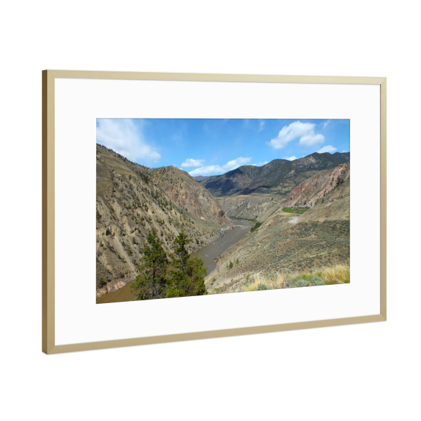 Poster mit Rahmen Gold "Fraser River" artboxONE - Natur,Reise,Reise / Länder