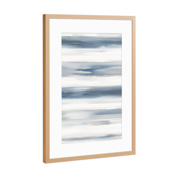 Poster mit Rahmen Kupfer "Texturierte Streifen Kunst" artboxONE - Abstrakt,Geometrie