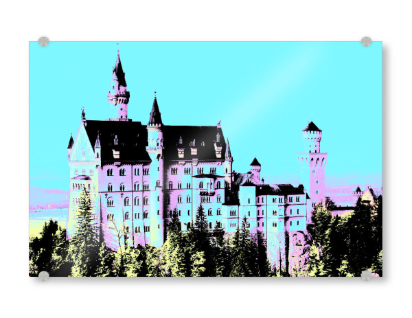 Acrylglasbild "Pop Art Schloss Neuschwanstein" artboxONE - Reise,Architektur,Reise / Länder
