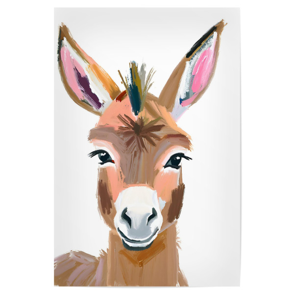 Poster "Kleiner Esel" artboxONE - Für Kinder,Tiere,Abstrakt,Lustig