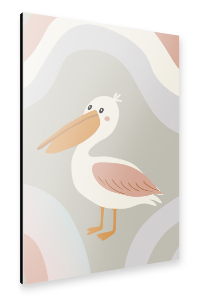 Alu-Dibond "Friendly pelican" 30x20 cm artboxONE