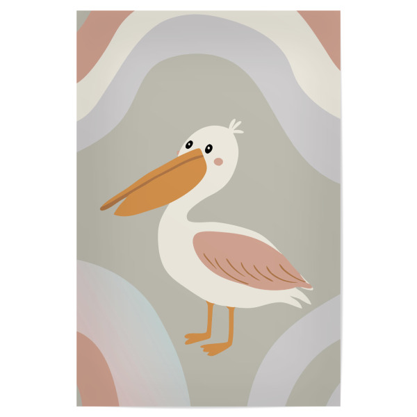 Poster "Friendly pelican" artboxONE - Für Kinder,Tiere