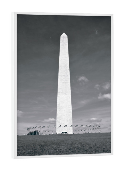 Poster mit weißem Rahmen "DC Monument" artboxONE - Reise,Schwarzweiß,Architektur,Reise / Länder,Städte / Washington