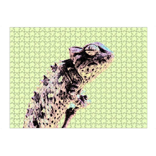 Puzzle Ravensburger "Chamäleon Pop Art" artboxONE - Reise,Tiere,Reise / Afrika,Reise / Länder