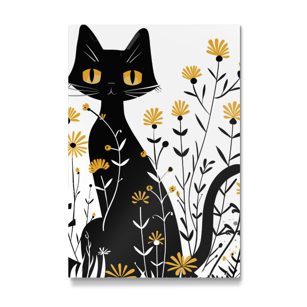 Galerie-Print "Black cat flowers" 30x20 cm artboxONE