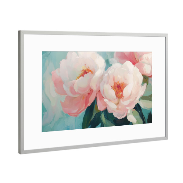 Poster mit Rahmen Silber "Porträt von Blumen" artboxONE - Floral,Abstrakt - Blumig,Blume,Floral