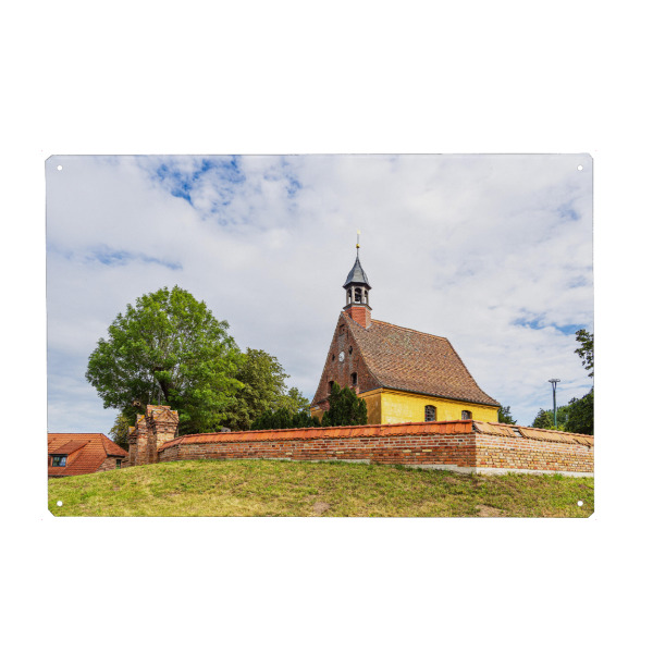 Metall Poster "Kirche in Reez" artboxONE - Reise,Architektur