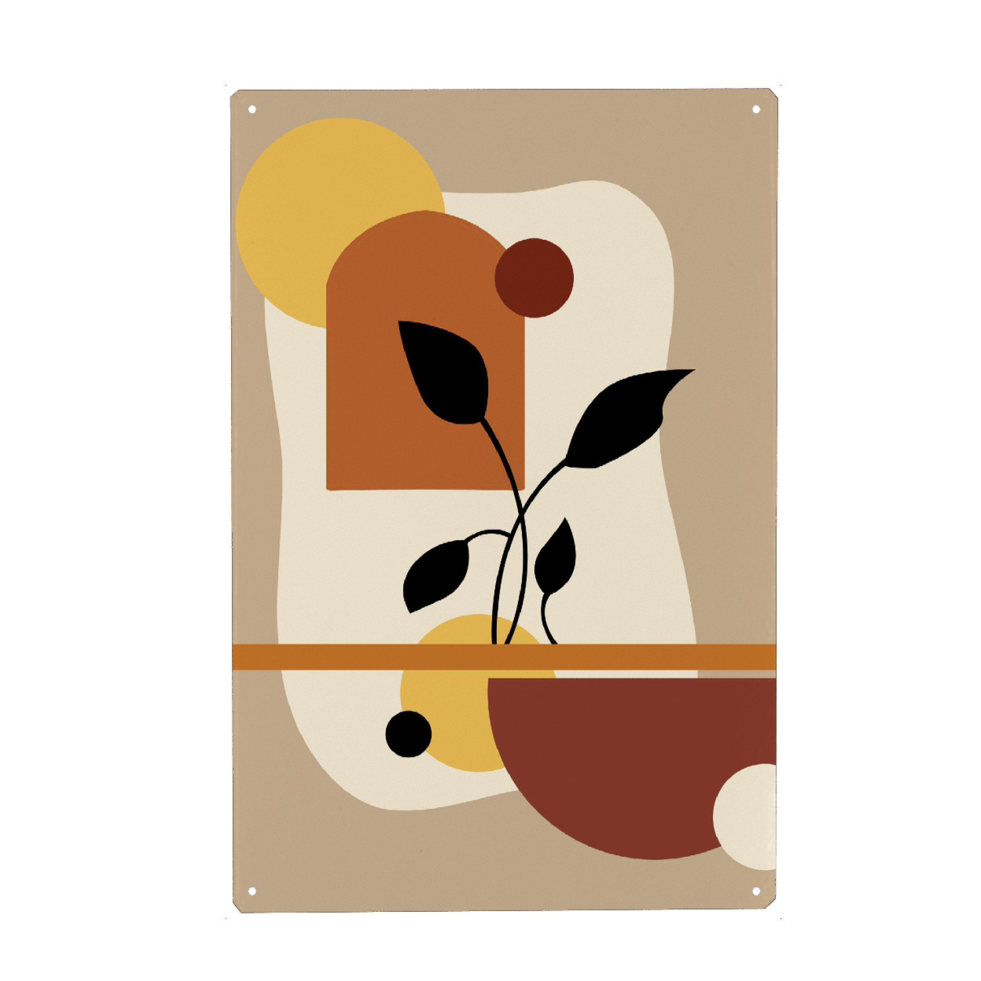 Holzbild "Geometrische moderne Kunst" artboxONE - Floral,Abstrakt
