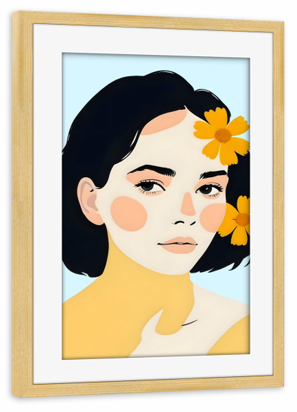 Poster mit Rahmen kiefer "Vielfältiger Mensch" artboxONE - Menschen