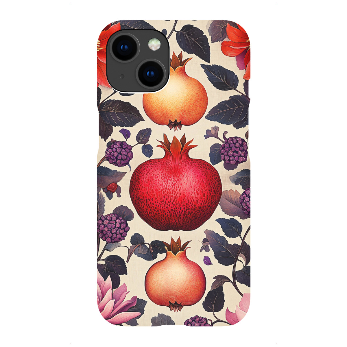 "Lebendige Granatapfel Kunst"für iPhone - Premium-Case Handyhülle artboxONE