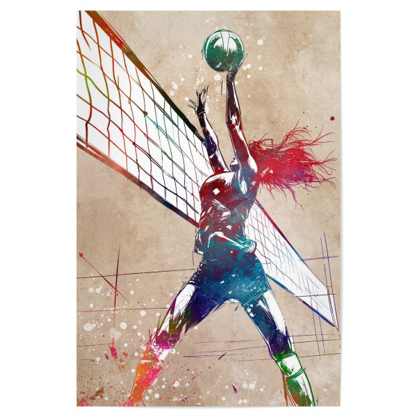 Poster "Volleyballsportkunst C" artboxONE - Sport,Sport / Motivation - Volleyball,Volleyballspieler,Sport,Spiel,Spieler