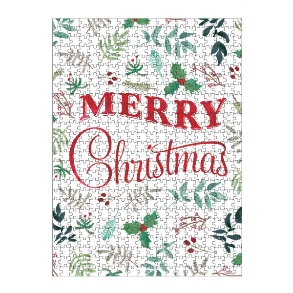 Puzzle Ravensburger "Frohe Weihnachten im Grünen" artboxONE - Typografie,Weihnachten - Fröhlich,Weihnachten,Frohe weihnachten,Grün - Bild fröhlich