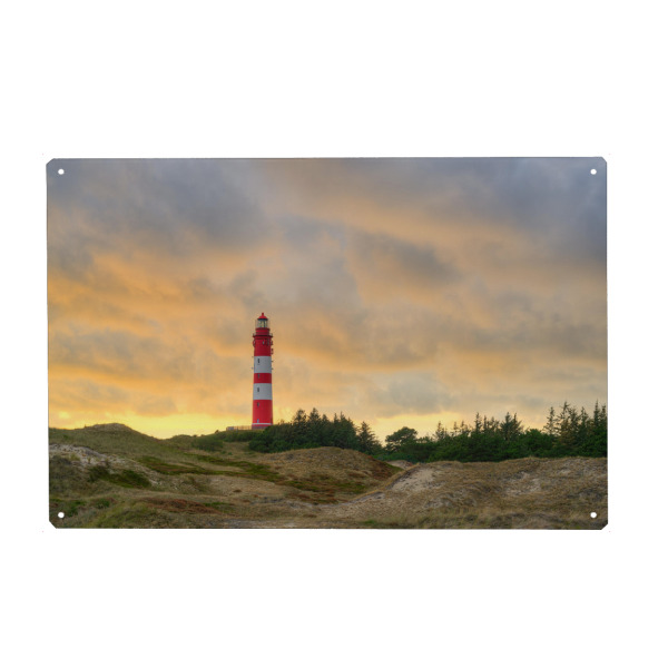 Holzbild "Amrumer Leuchtturm" artboxONE - Reise,Architektur,Reise / Strand und Meer