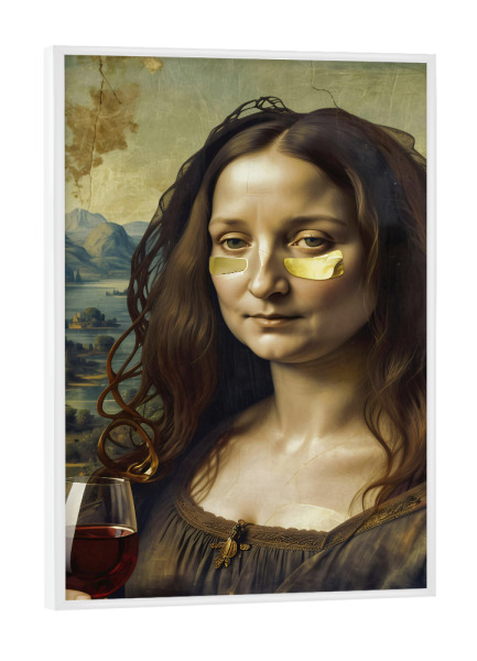 Poster mit weißem Rahmen "Müde Mona" artboxONE - Menschen,Lustig