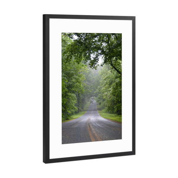 Poster mit Rahmen Schwarz (Metallic) "Skyline Drive" artboxONE - Natur,Reise,Reise / Länder