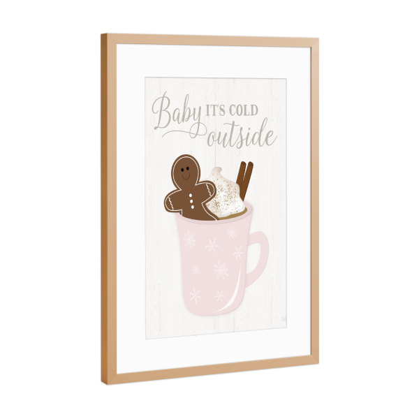 Poster mit Rahmen Kupfer "Lebkuchen heißer Kakao I" artboxONE - Weihnachten - Kakao,Lebkuchen,Feiertag,Weihnachten