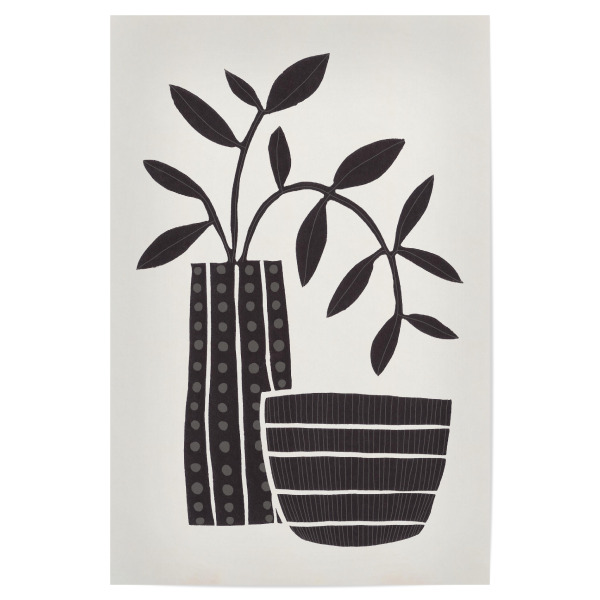 Poster "Galitsyna - Striped Bowl & Vase" artboxONE - Natur,Floral,Essen & Trinken