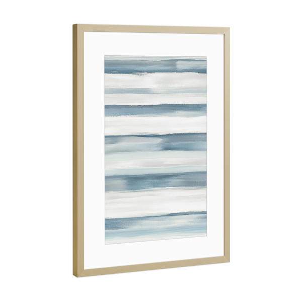 Poster mit Rahmen Gold "Elegante Streifenmalerei" artboxONE - Abstrakt,Geometrie