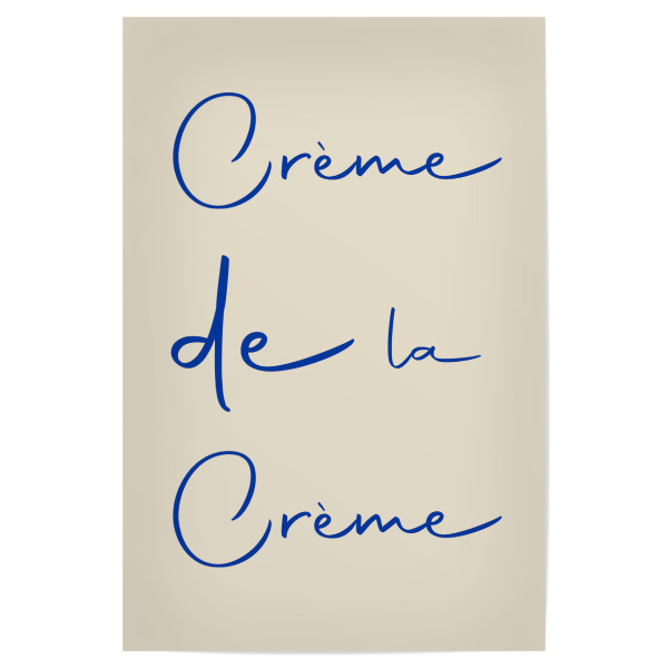 Poster 30x20 cm "Crème de la Crème Gourmet" artboxONE - Typografie,Essen & Trinken,Reise / Länder