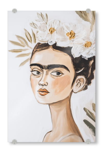 Acrylglasbild "Zarte Boho Frida" artboxONE - Floral,Abstrakt,Menschen