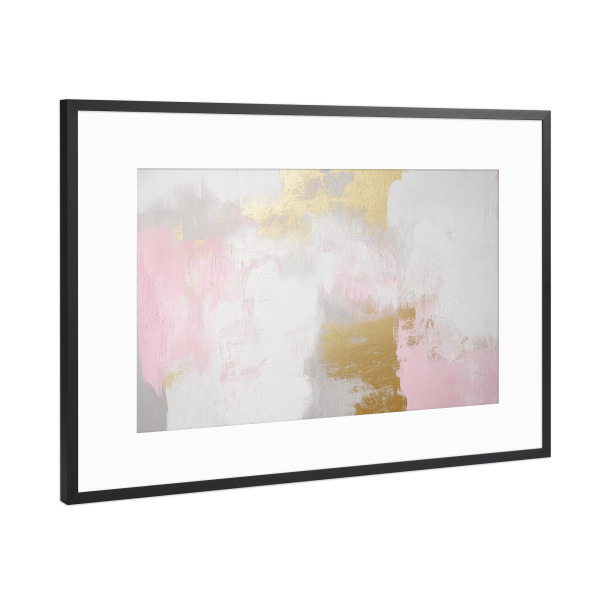 Poster mit Rahmen Schwarz (Metallic) "Rosa Beton malerei" artboxONE - Abstrakt,Architektur,Marmor