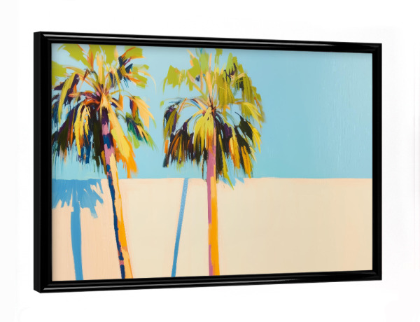 Poster mit schwarzem Rahmen "Kokos Palmen" artboxONE - Natur,Abstrakt,Reise / Strand und Meer - Kokosnuss,Kokosnussbaum,Palmenquelle,Strand,Meer