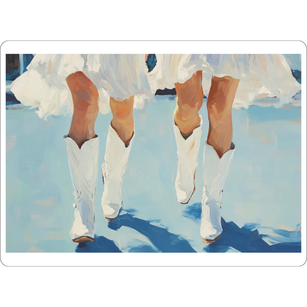 Tischset "Weiße Stiefel" artboxONE - Menschen,Fashion - Weiße stiefel,Cowboystiefel,Mädchen,Mädchen,Geschenk für sie,Stiefel - Bild weiße stiefel