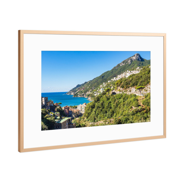 Poster mit Rahmen Kupfer "Stadt Vietri sul Mare" artboxONE - Natur,Reise,Architektur,Reise / Strand und Meer