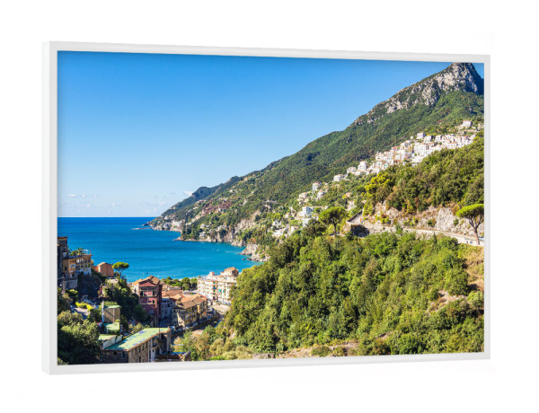 Poster mit weißem Rahmen "Stadt Vietri sul Mare" artboxONE - Natur,Reise,Architektur,Reise / Strand und Meer