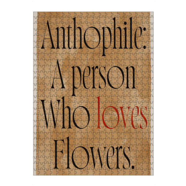 Puzzle Ravensburger "Blumenliebhaber von TAS" artboxONE - Typografie