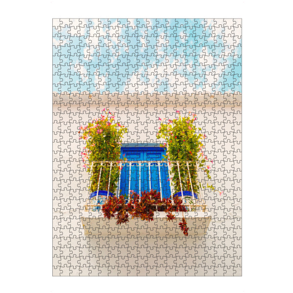 artboxONE Puzzle "Balkon in Andalusien" artboxONE - Reise,Architektur - Himmel,Andalusien,Traumhaft,Tür,Balkon,Blumen,Spanien - Bild himmel